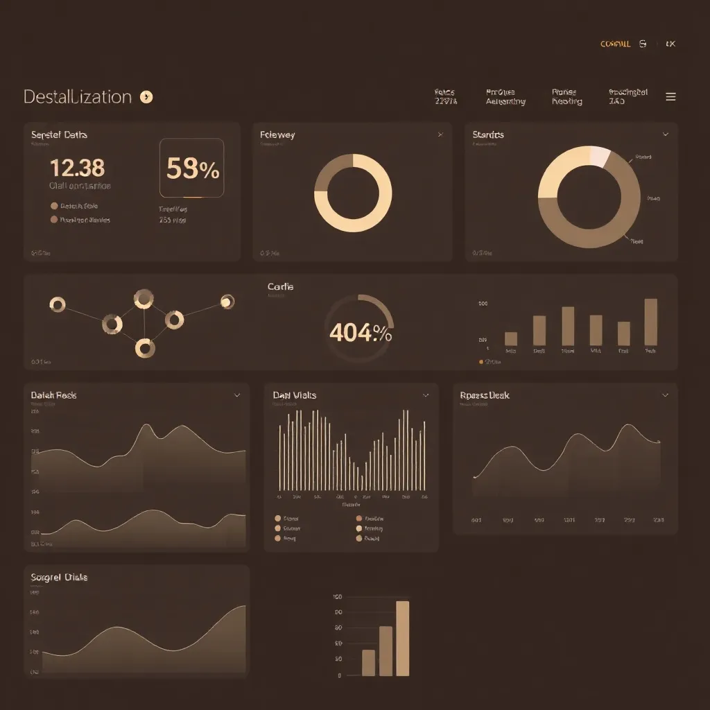 A professional clean technical data visualization dashboard
