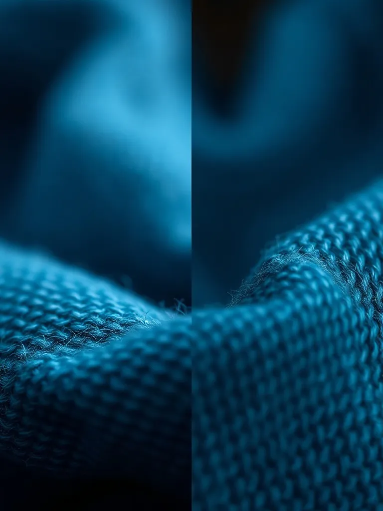 Macro comparison of a blurred photo and a sharp upscaled ver